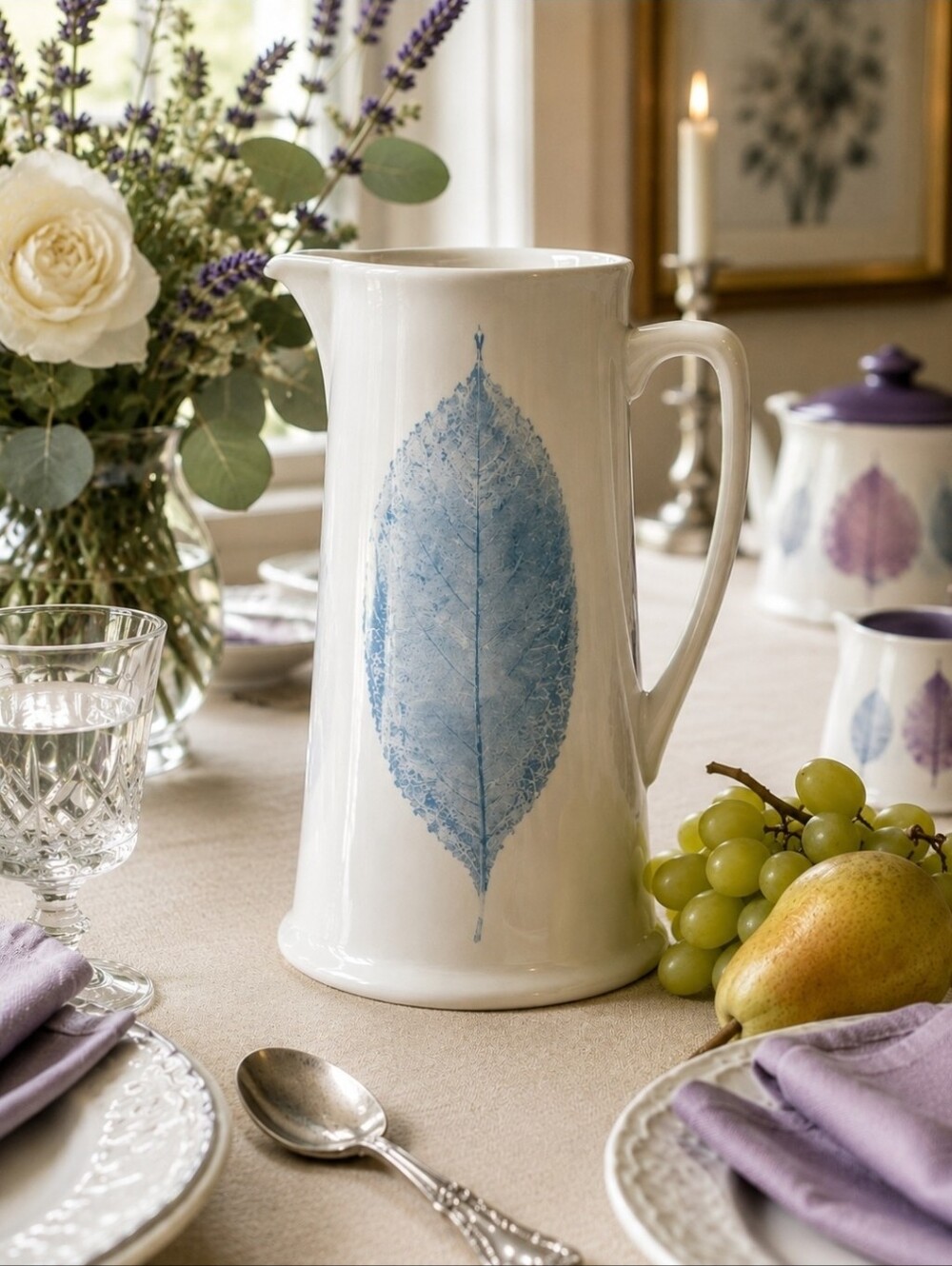 Portmeirion Dusk By Jo Gorman Tall Jug Pitcher 28 Oz 1.75 Pint Made In Britain